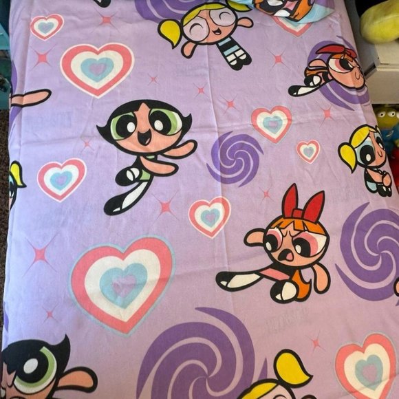FULL SIZE POWERPUFF GIRLS FLAT SHEET AND PILLOW CASE - Picture 11 of 11